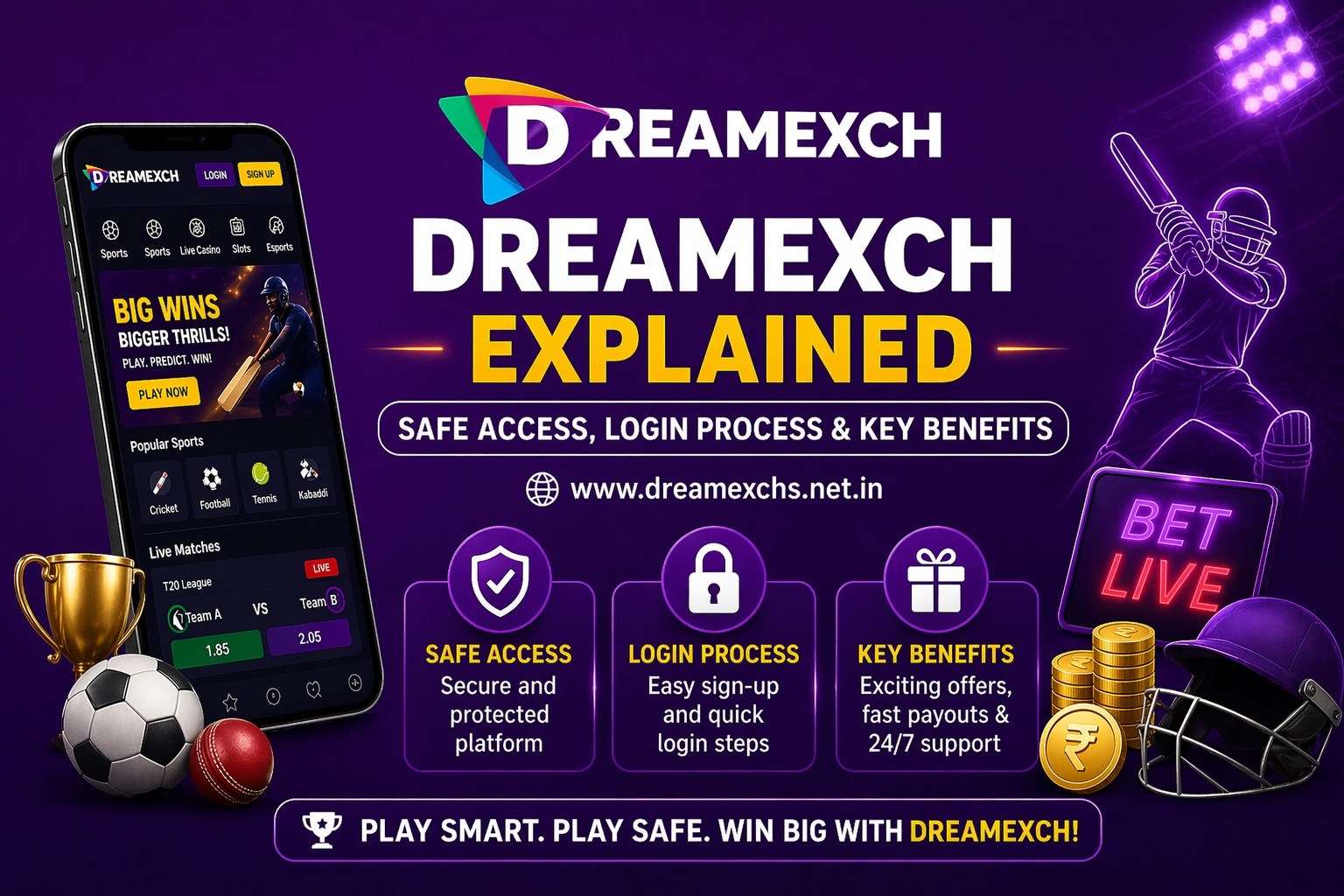 Read more about the article Dreamexch Explained: Safe Access, Login Process & Key Benefits